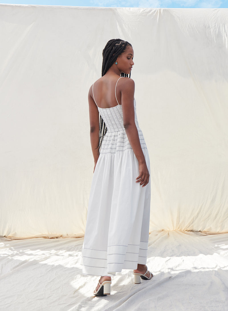 Adalene Dress - White Twill