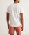 Saddle Hem Contrast Pocket Tee - White/Agave