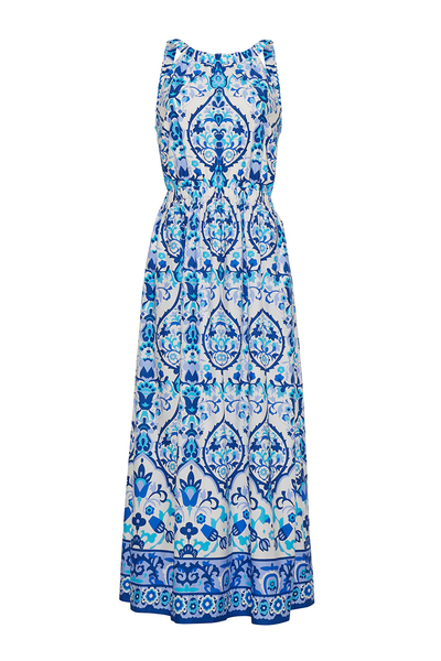 Colomba Dress - Demask Blue Nell Colomba Dress - Demask Blue Nell