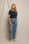 Delphine Satin Crew Neck Tee