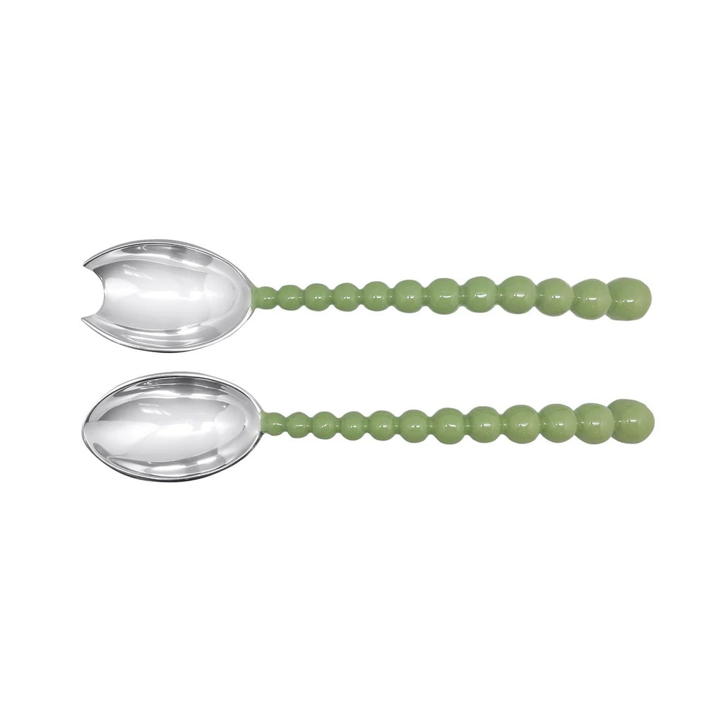 Green Pearled Salad Servers