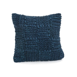 Simmons Braided Wool Pillow - Navy