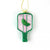 Pickleball Paddle Glass Ornament