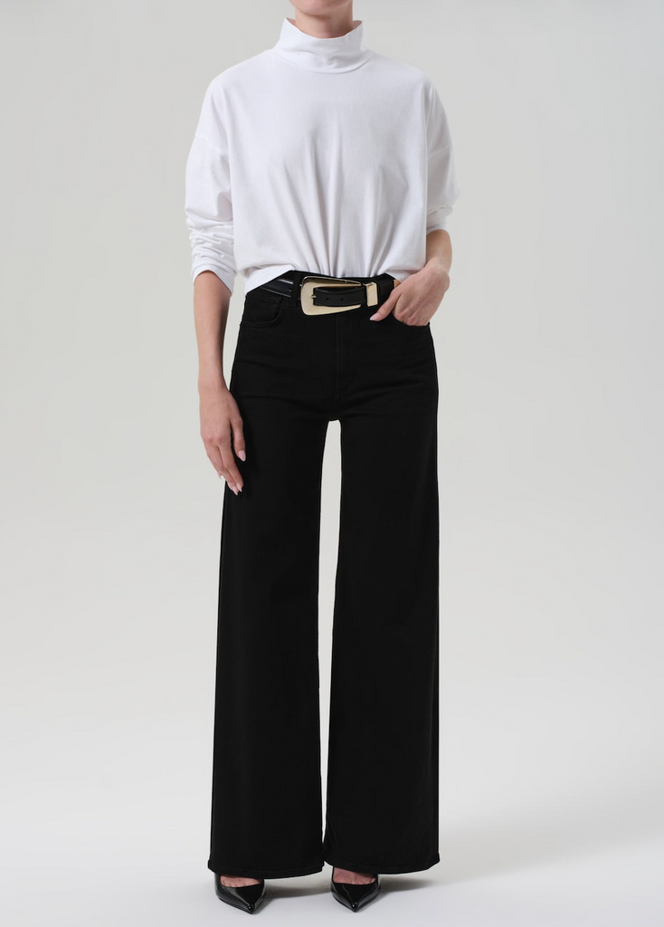 Lyra Long Wide Leg - Plush Black