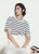 Goldie Tee - Azure Stripe