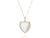 Oversized Mother of Pearl Gemstone Heart Charm
