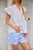 Embroidered Flutter Sleeve Top - White