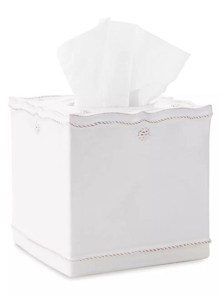 Berry & Thread Tissue Box Cover - Whitewash