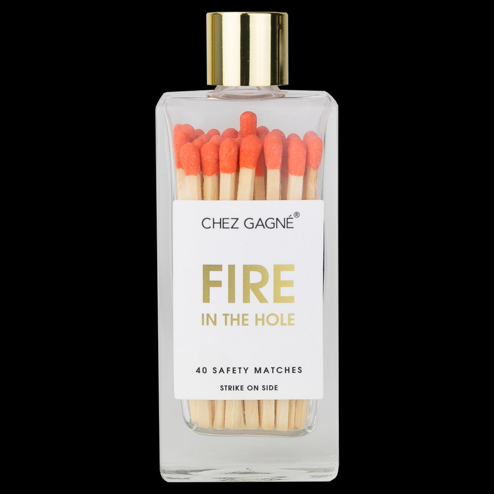 Fire In The Hole Glass Bottle Matches