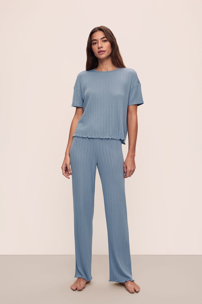 Pointelle Pant - Faded Denim