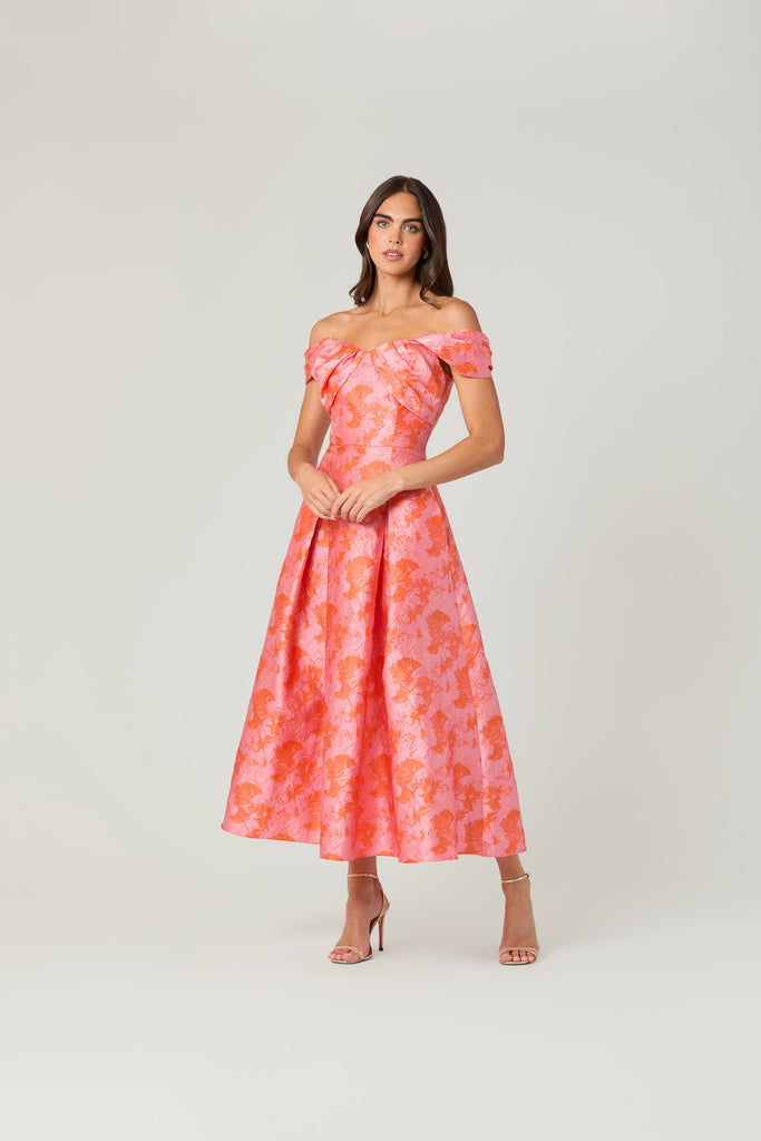 Midnight Tropez Dress - Coral/Pink