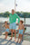 Men's Sunburst Print Bathing Suit