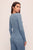 Pointelle V Neck Henley - Faded Denim