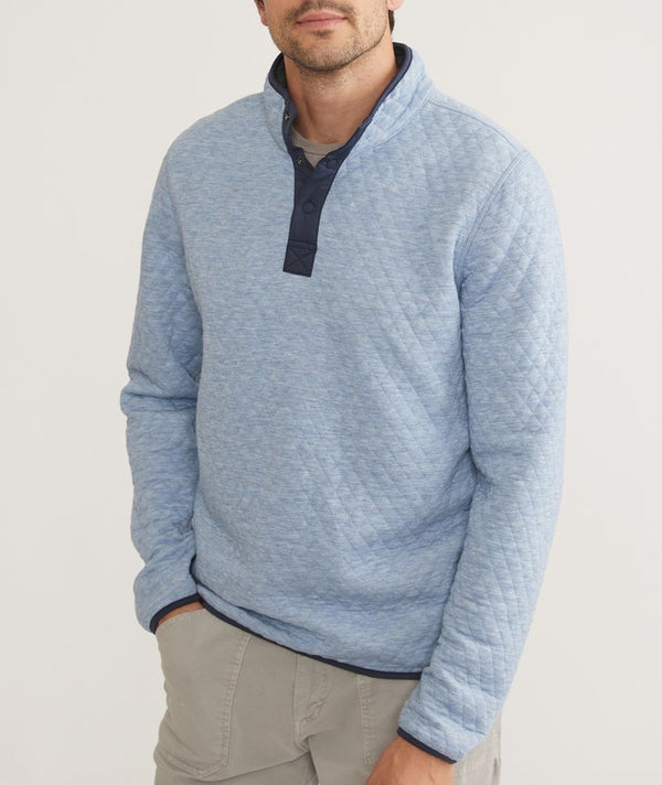 Men's Corbet Reversible Pullover - Light Blue/Charcoal