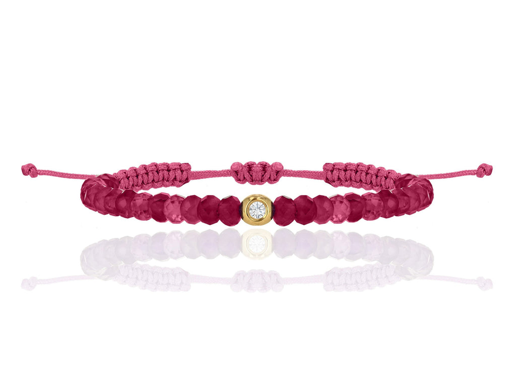 Pink Tourmaline & Diamond Bracelet