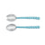 Aqua Pearled Salad Servers