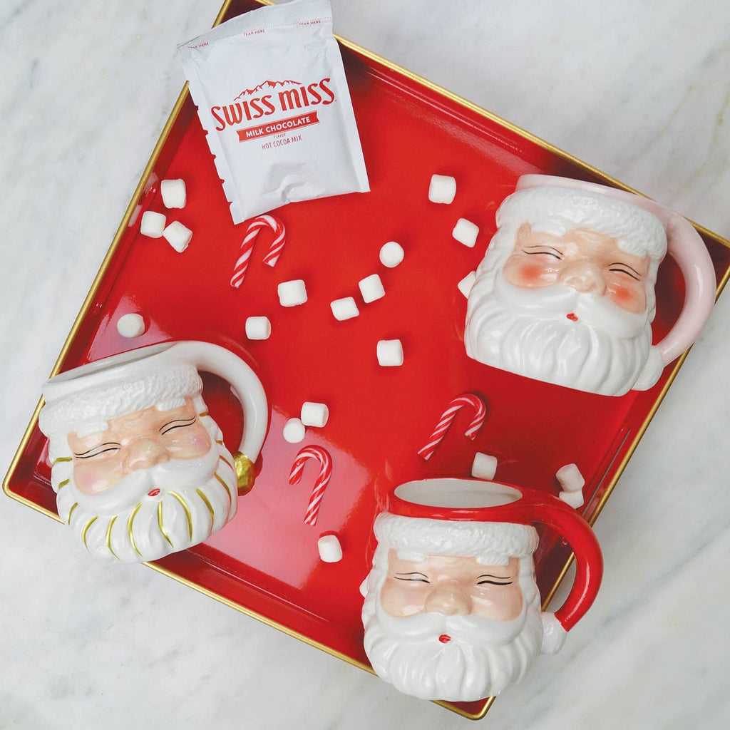 8 Oak Lane Pink Ceramic Santa Mug