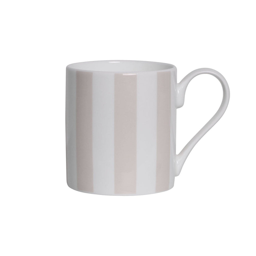 Stripe Bone China Mug - Cappuccino