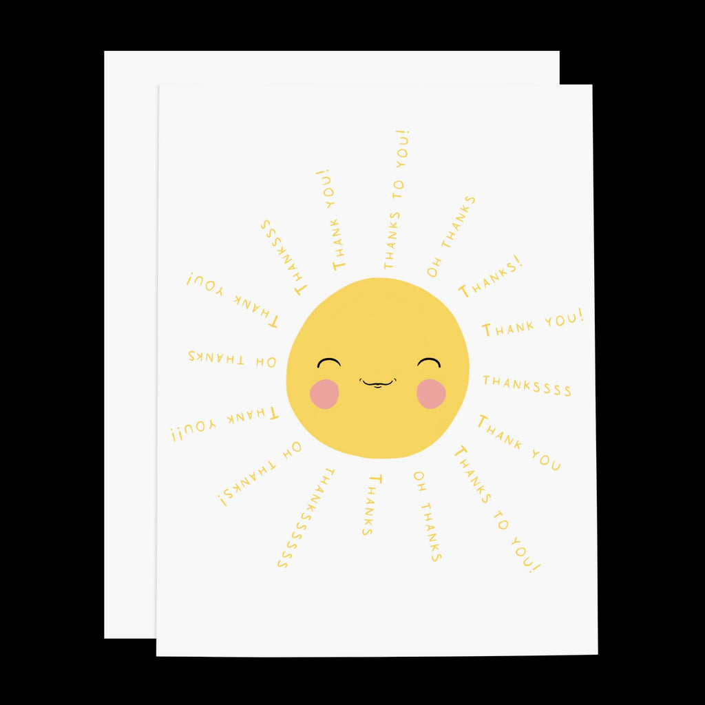 Sunshine Thanks Greeting Card