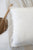 Bright White So Soft Fringe Linen Pillow - 26 x 26