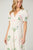 Corrina Dress - Ivory/Pink/Green