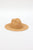 Raffia Braid Continental Hat - Natural/Gold Bead