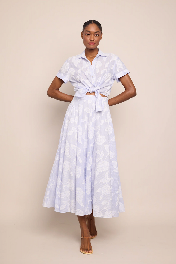 Carolina Skirt - Floral Clip Jacquard