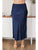 Silky Slip Skirt - Navy