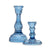 Casa Verde Glass Candlestick - Large Indigo