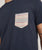 Saddle Hem Contrast Pocket Tee - Black Iris