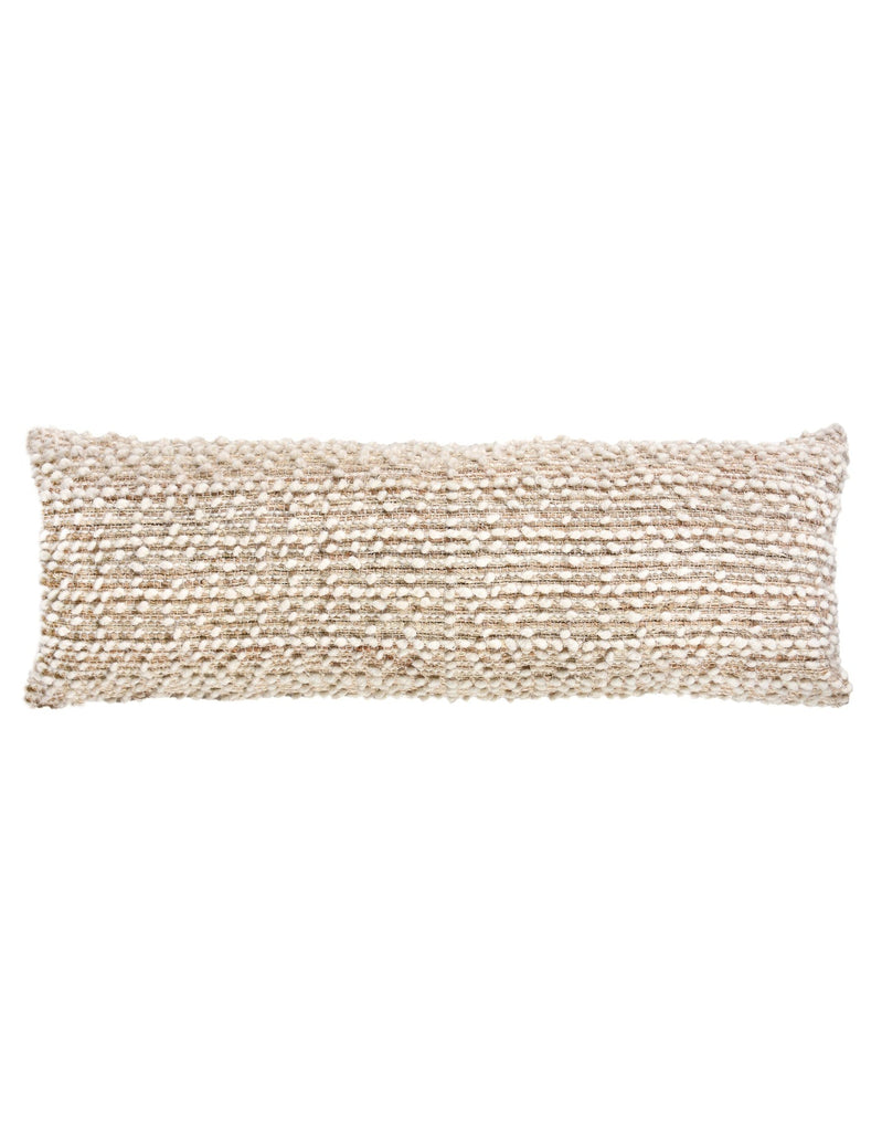 Natural Boucle Handwoven Pillow - 14 x 40