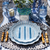 Cabana Stripe Melamine Dinner Plate Set