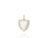 Oversized Mother of Pearl Gemstone Heart Charm