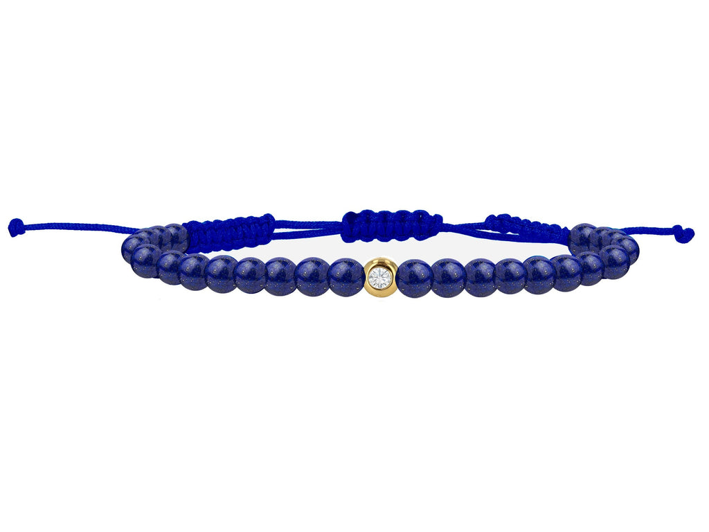 Lapis & Gold Bead Bracelet