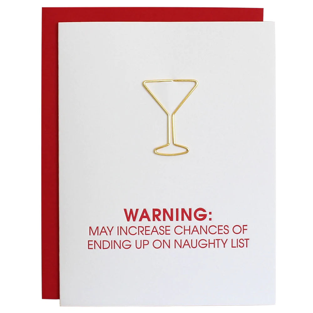 Naughty List Martini PaperClip Card