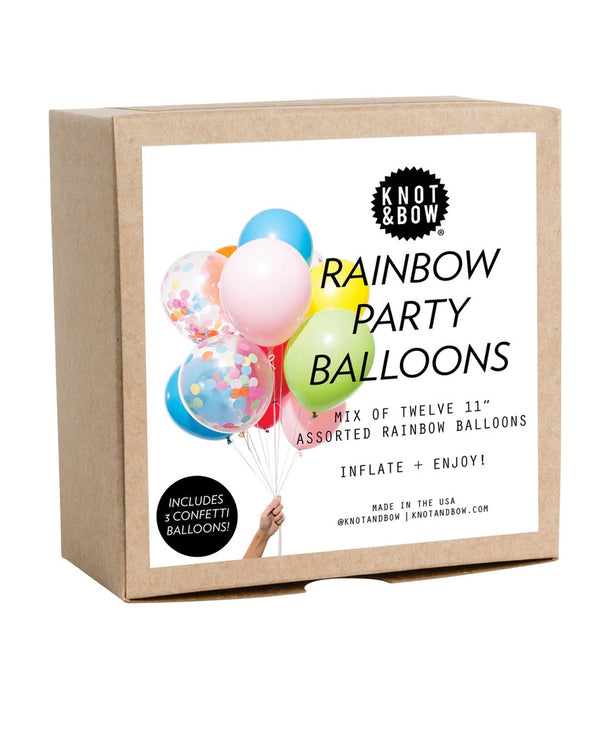 Knot & Bow Party Balloons - Rainbow
