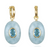 Aquamarine & Blue Topaz Oval Huggies