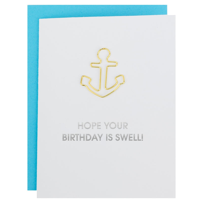 Hope Your Birthday Is Swell Paperclip Card