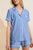 Gisele Printed Relaxed Short PJ Set - Nordic Stripe Vista Blue/Ivory