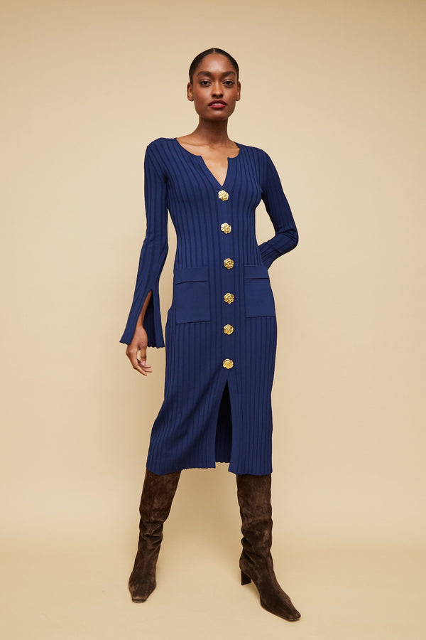 Aron Dress - Navy Knit