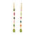 Tourmaline & Peridot Dangle Earrings