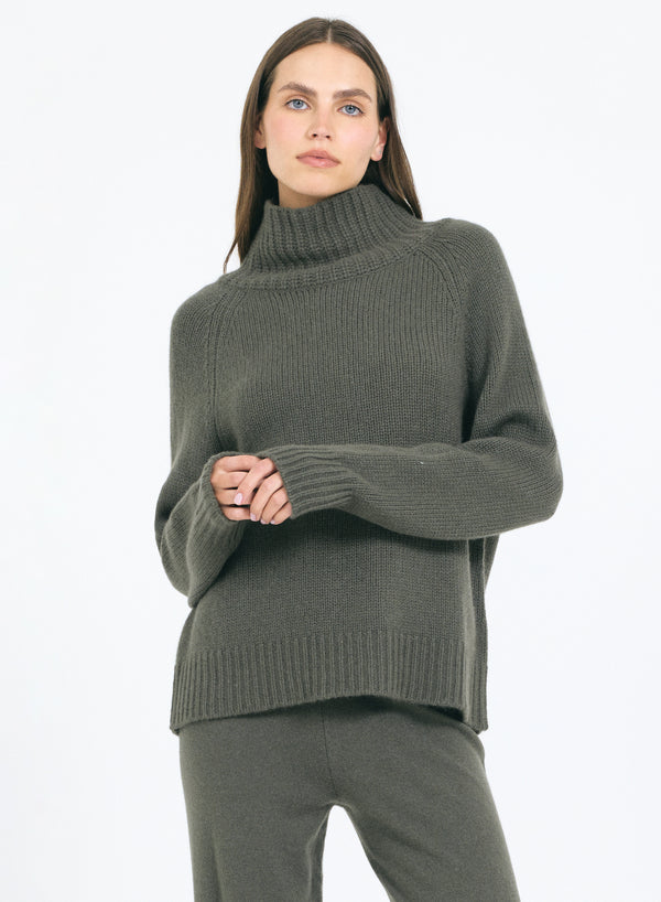 Madeline Cashmere Turtleneck - Fir