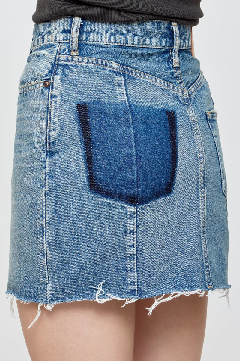 Thomoston Asymmetry Skirt - Blue