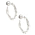 Milan Cable Link Hoops - Silver