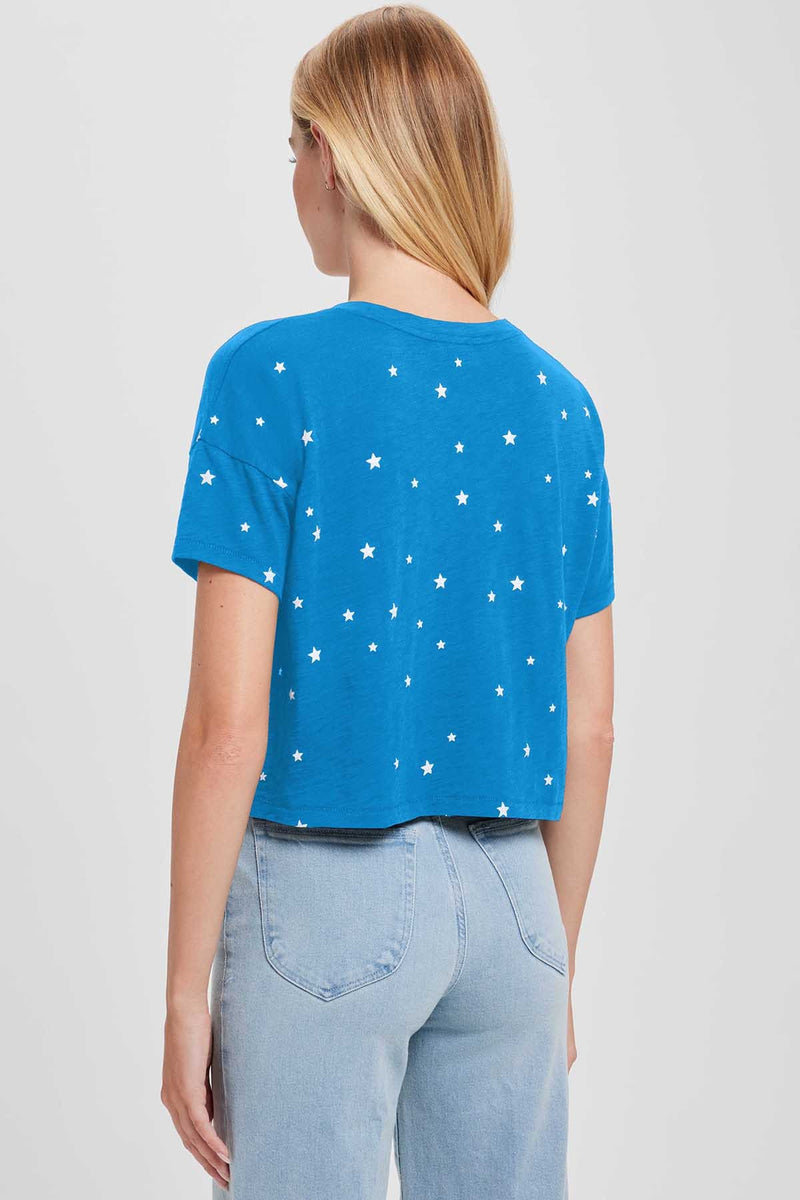 Galaxy Drop Shoulder Crop Tee