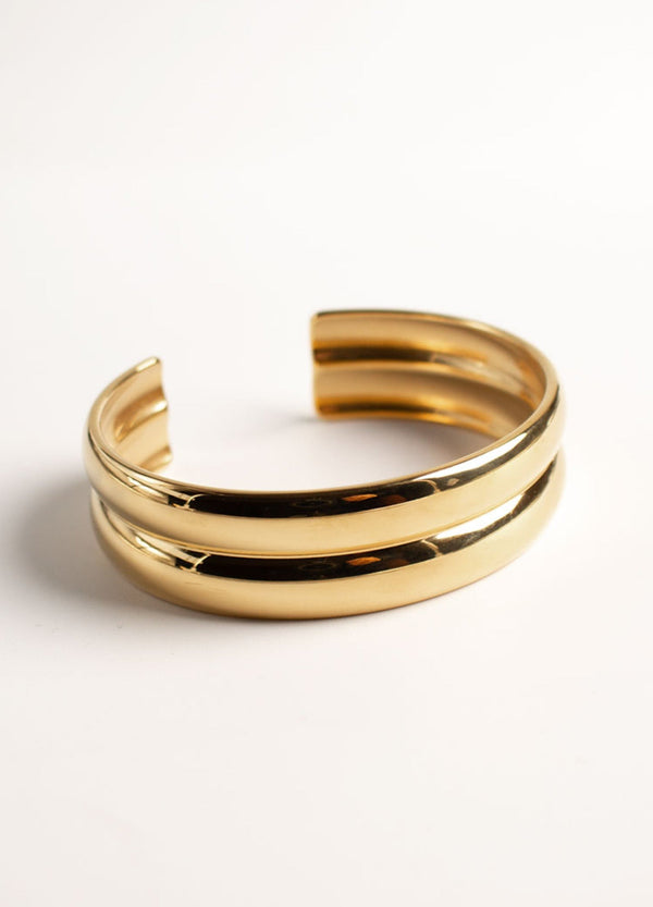 Mia Bold Statement Bangle - Gold