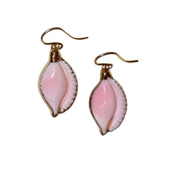 Cristina V Pink Coffee Bean Shell Earrings