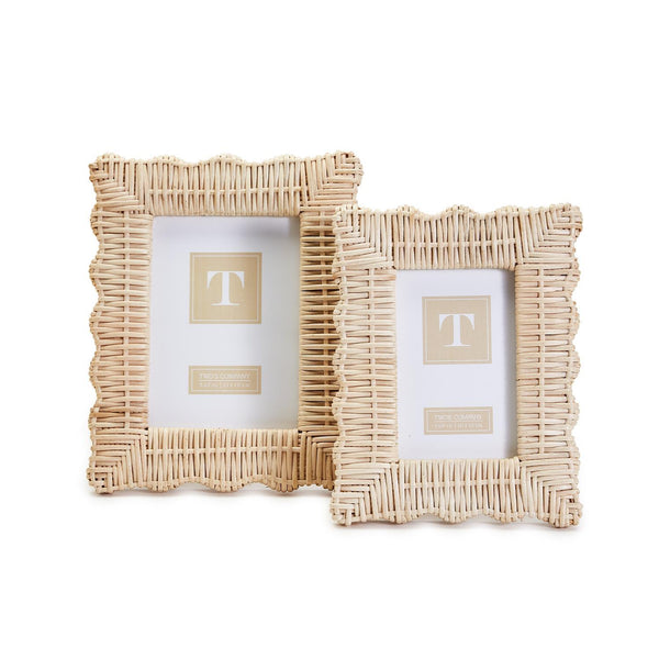 Two's Company Wicker Weave Picture Frame - Large