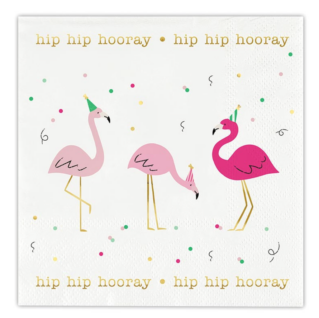 Hip Hip Hooray Foil Beverage Napkins