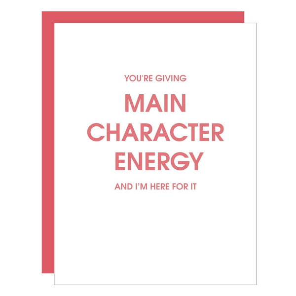 Main Character Energy Letterpress Card